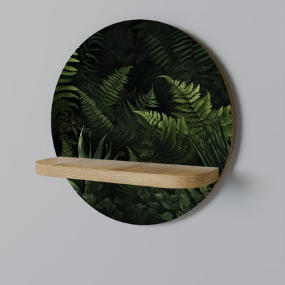 FERN SECRETS Mensola Rotonda Decorativa in Effetto Rovere
