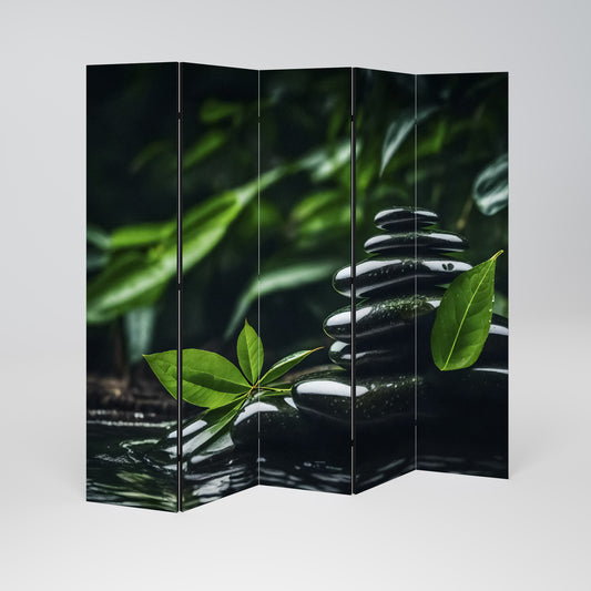 HARMONY STONES Decorative 5-Panel Room Divider