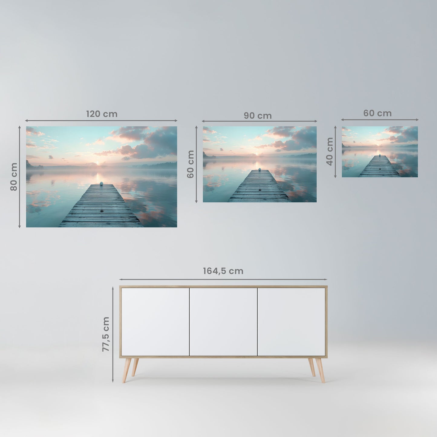 GENTLE MORNING MYSTIQUE Peel and Stick Horizontal Poster