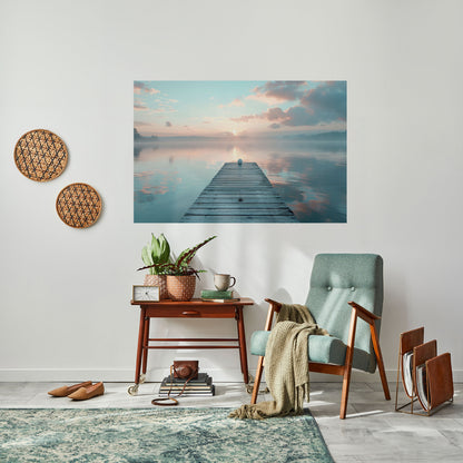 GENTLE MORNING MYSTIQUE Peel and Stick Horizontal Poster