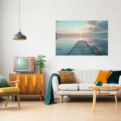 GENTLE MORNING MYSTIQUE Peel and Stick Horizontal Poster