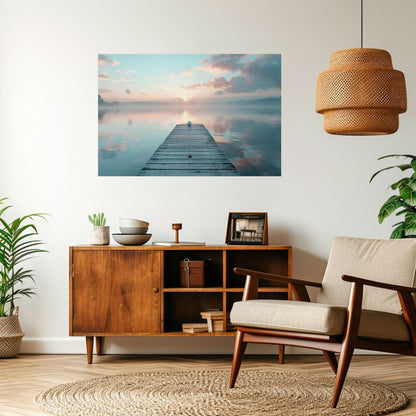 GENTLE MORNING MYSTIQUE Peel and Stick Horizontal Poster