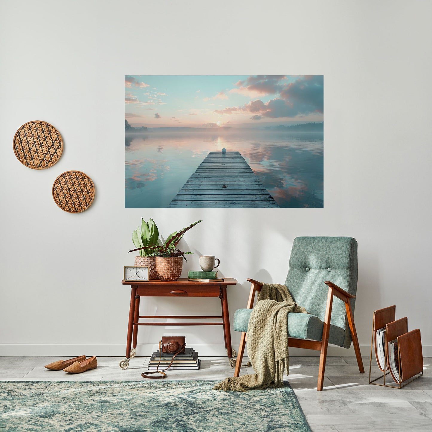 GENTLE MORNING MYSTIQUE Peel and Stick Horizontal Poster