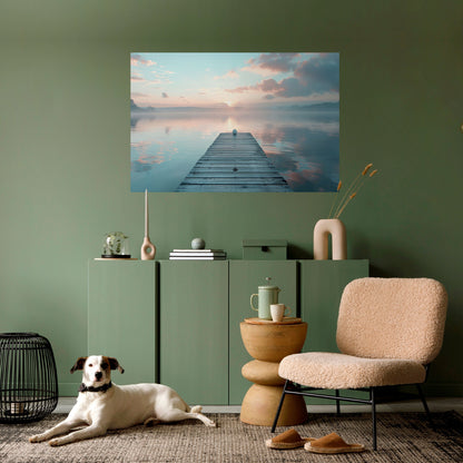 GENTLE MORNING MYSTIQUE Peel and Stick Horizontal Poster