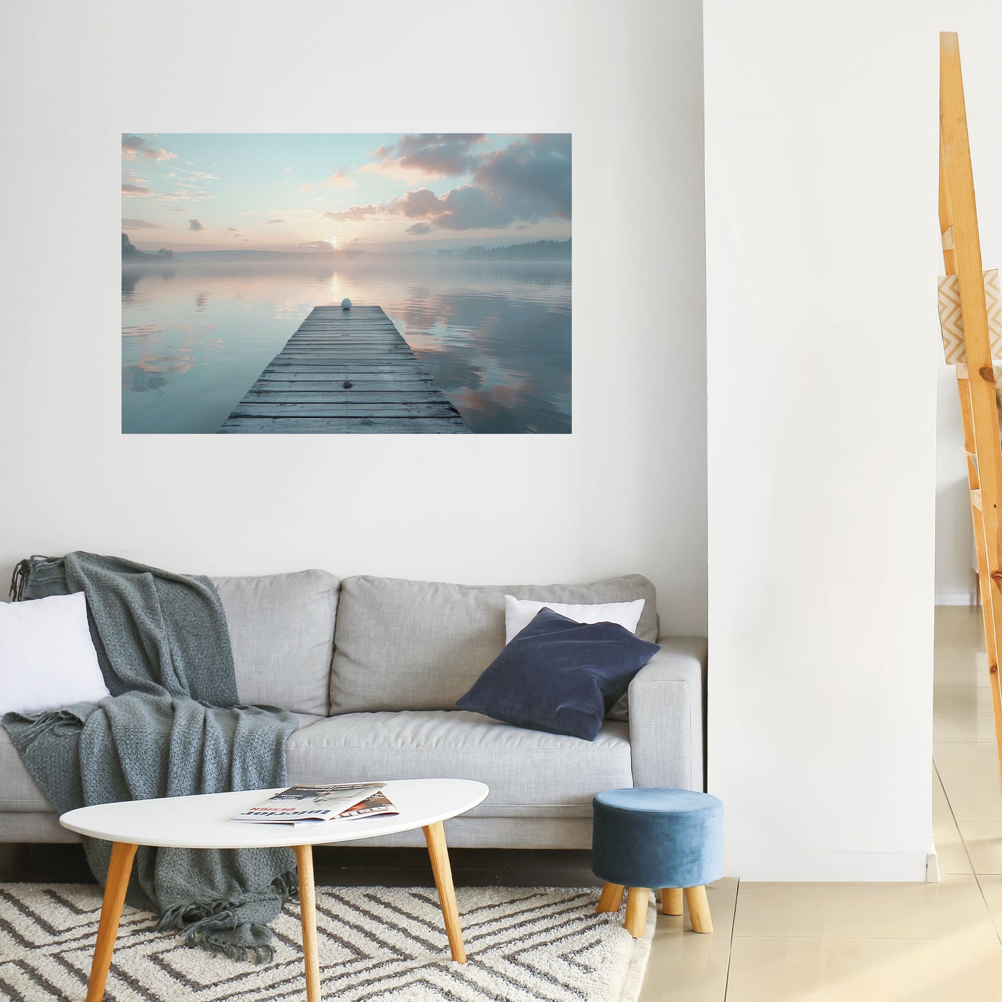 GENTLE MORNING MYSTIQUE Peel and Stick Horizontal Poster