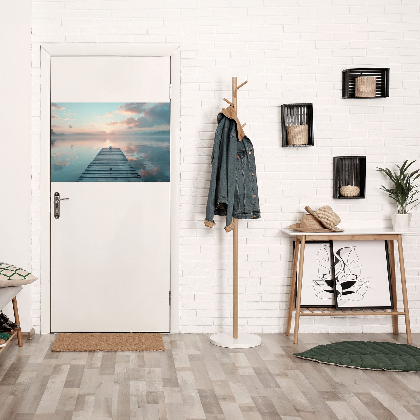 GENTLE MORNING MYSTIQUE Peel and Stick Horizontal Poster