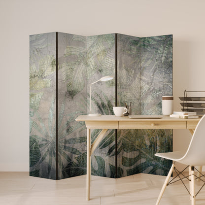HARMONY IN GREENERY Decorative 5-Panel Room Divider