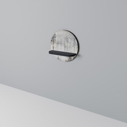 FADE IN THE TREES Mensola Rotonda Decorativa con Finitura Nera