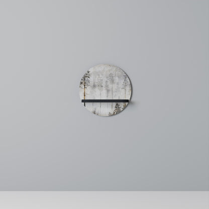 FADE IN THE TREES Mensola Rotonda Decorativa con Finitura Nera