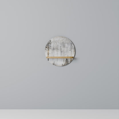 FADE IN THE TREES Mensola Rotonda Decorativa in Effetto Rovere