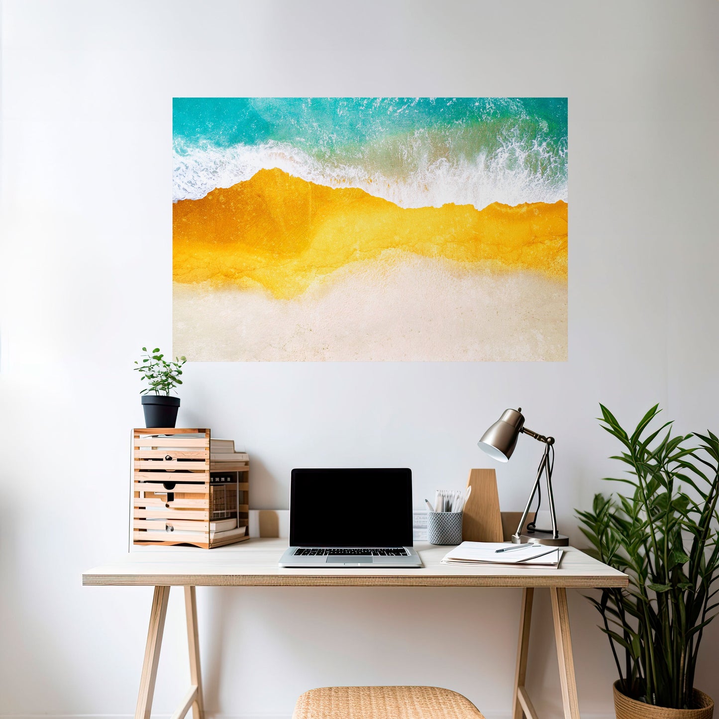 TRILOGY OF TIDES Peel and Stick Horizontal Poster