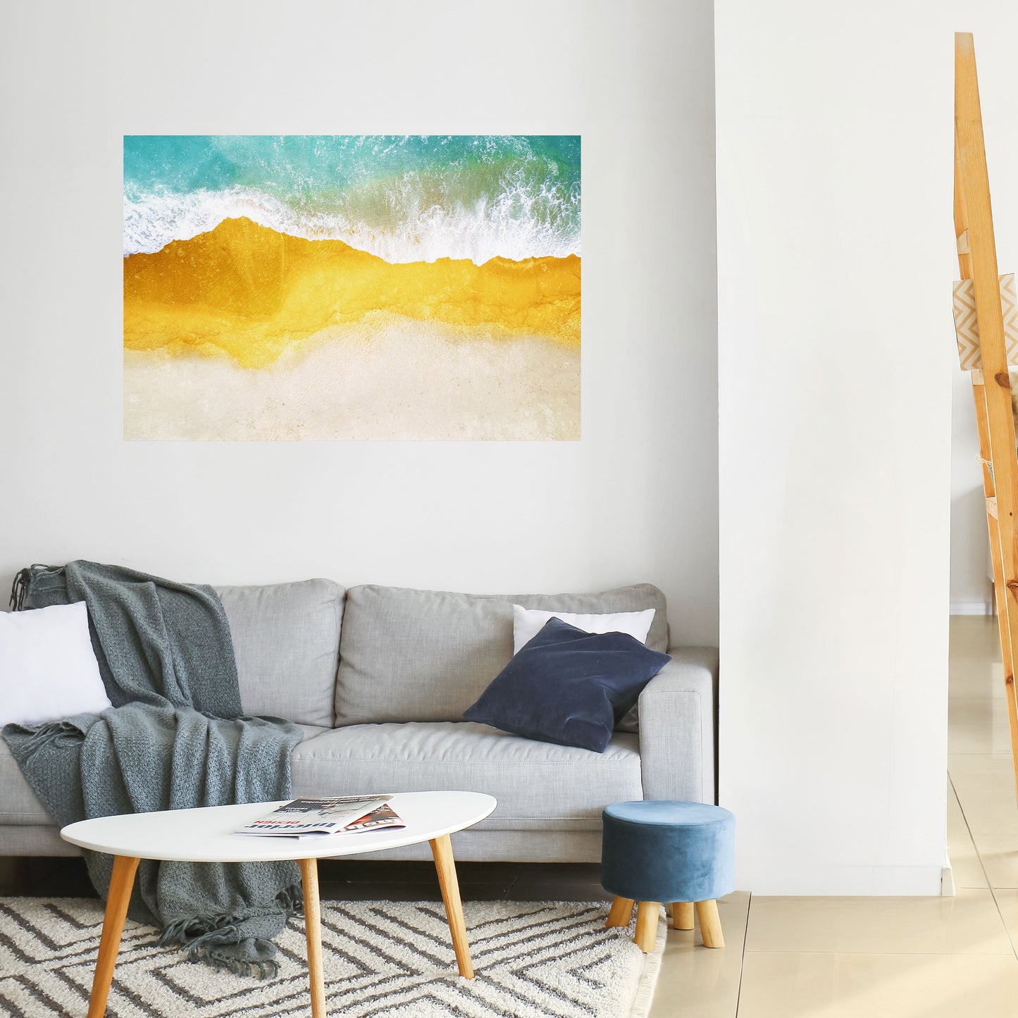 TRILOGY OF TIDES Peel and Stick Horizontal Poster