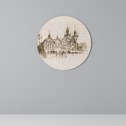 WHISPERS OF ARCHITECTURE Round Wall Art