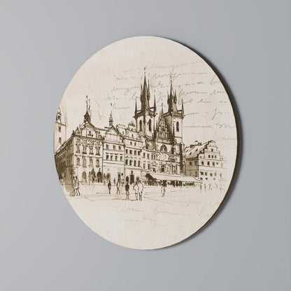 WHISPERS OF ARCHITECTURE Round Wall Art