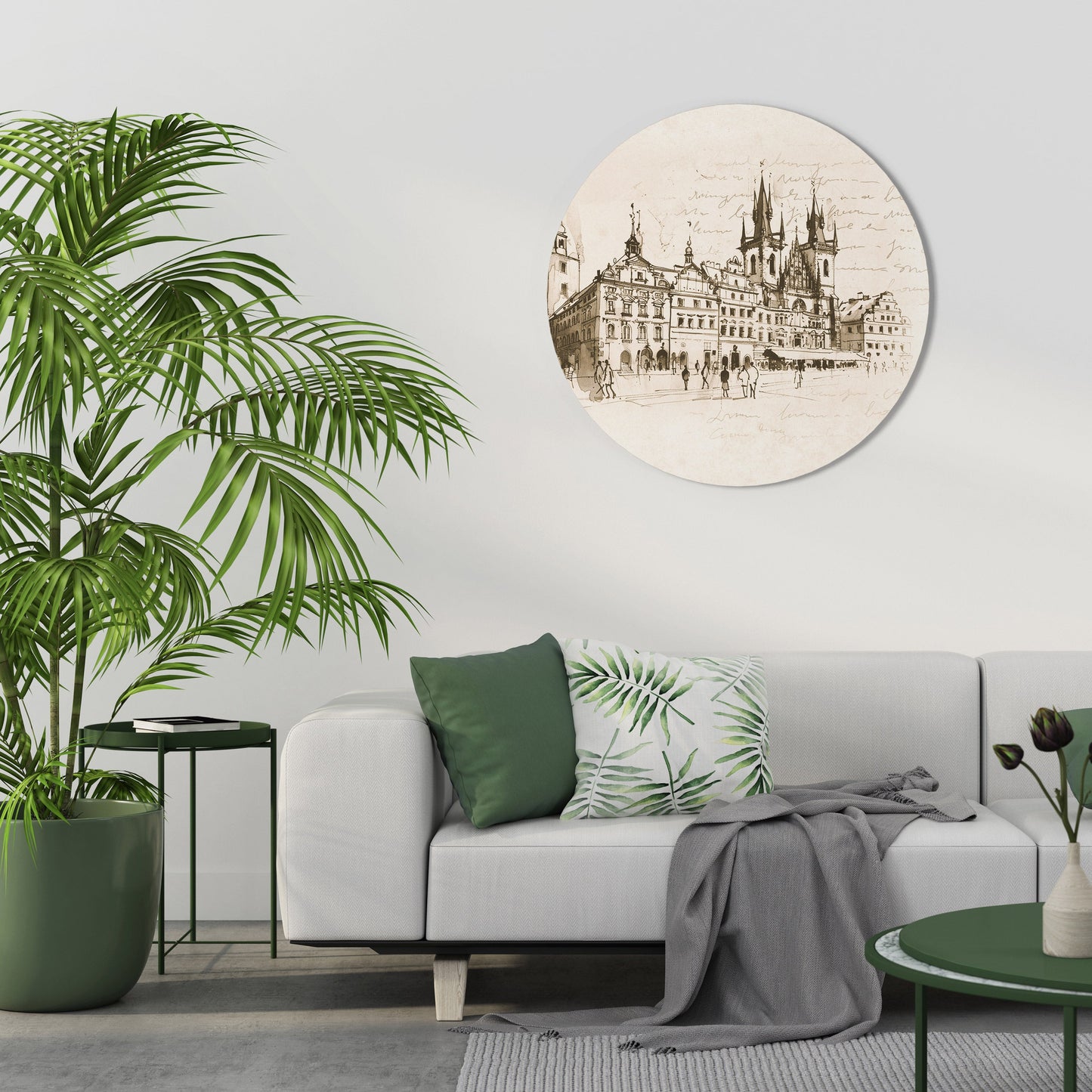 WHISPERS OF ARCHITECTURE Round Wall Art