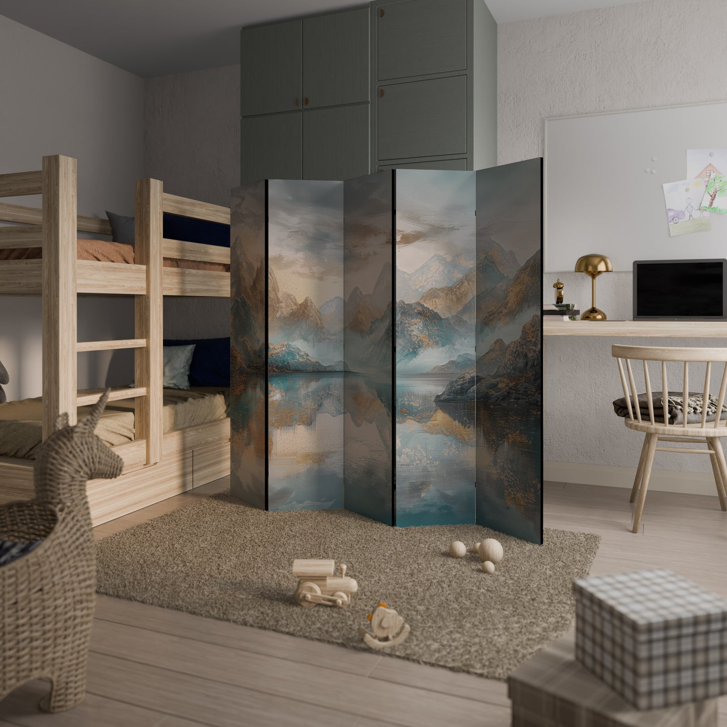 AZURE SUMMITS Decorative 5-Panel Room Divider