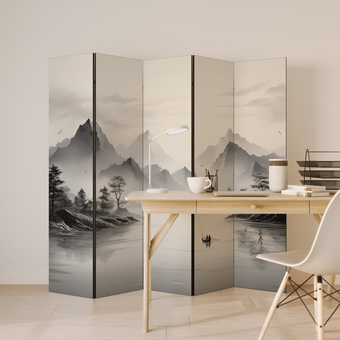 ASIAN VENTURE Decorative 5-Panel Room Divider