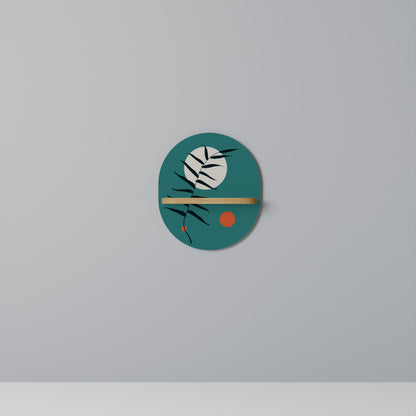 MYSTERIOUS LEAF Mensola Ovale Decorativa in Effetto Rovere