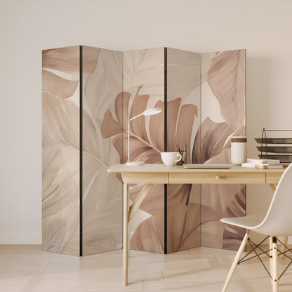 SOFT TONES OF FOLIAGE Decorative 5-Panel Room Divider