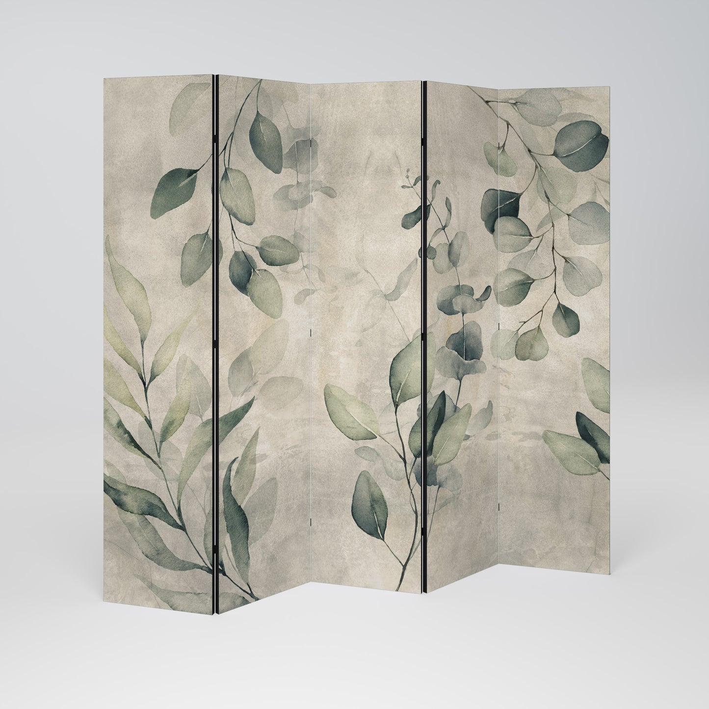 EARTHY TONED ELEGANCE Decorative 5-Panel Room Divider