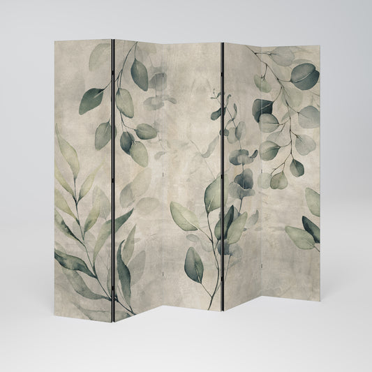 EARTHY TONED ELEGANCE Decorative 5-Panel Room Divider