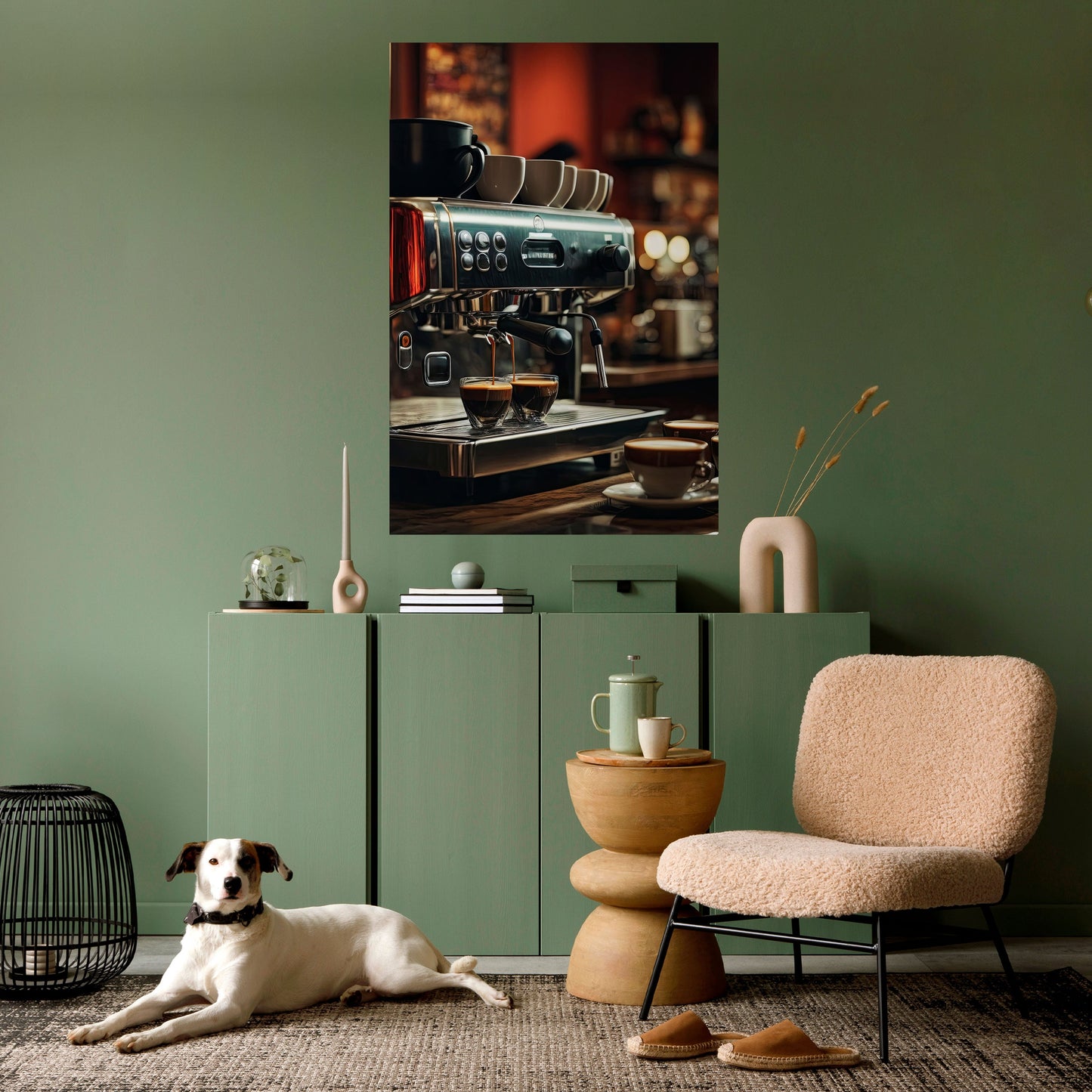 MACCHINA DA SOGNO DEL BARISTA - Poster verticale staccabile e attaccabile