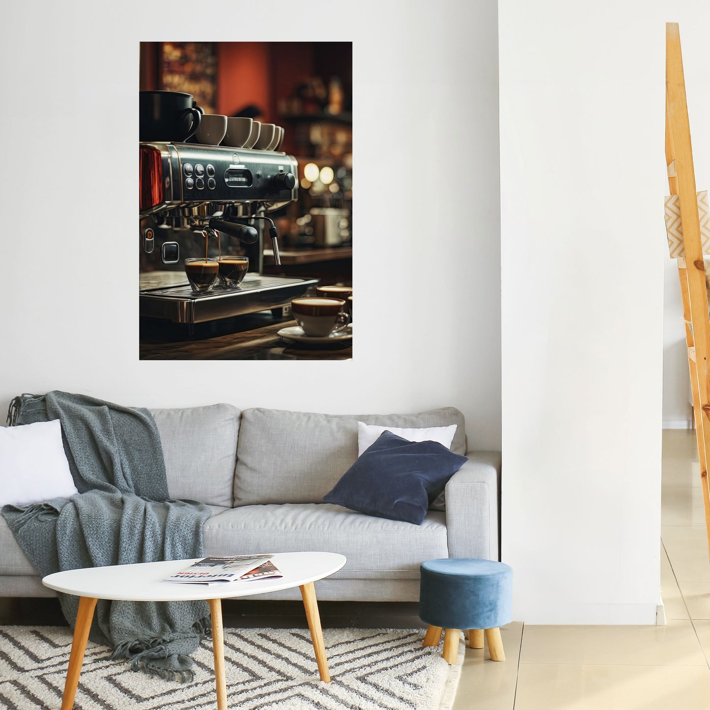 MACCHINA DA SOGNO DEL BARISTA - Poster verticale staccabile e attaccabile