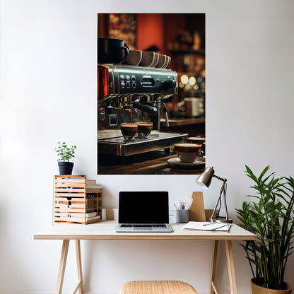 MACCHINA DA SOGNO DEL BARISTA - Poster verticale staccabile e attaccabile