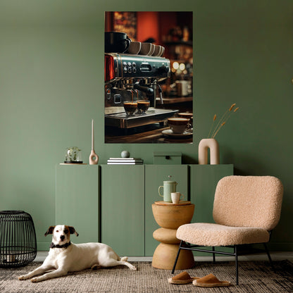 MACCHINA DA SOGNO DEL BARISTA - Poster verticale staccabile e attaccabile