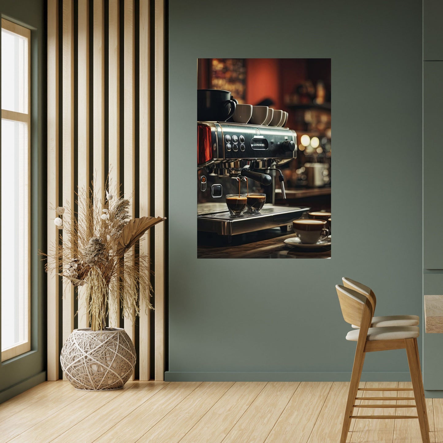 MACCHINA DA SOGNO DEL BARISTA - Poster verticale staccabile e attaccabile