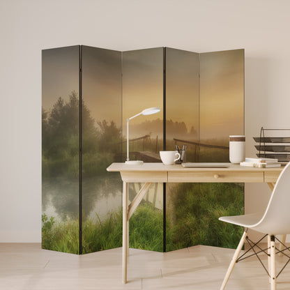 DREAMY HAZE Decorative 5-Panel Room Divider