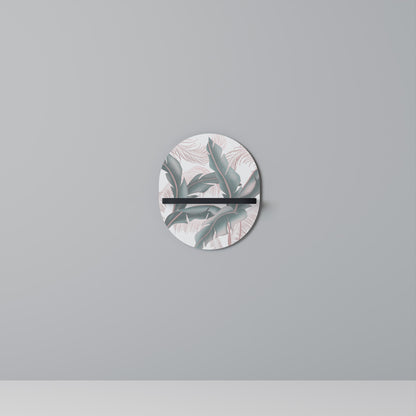 DELICATE BLISS Oval Art Shelf In Black Finish