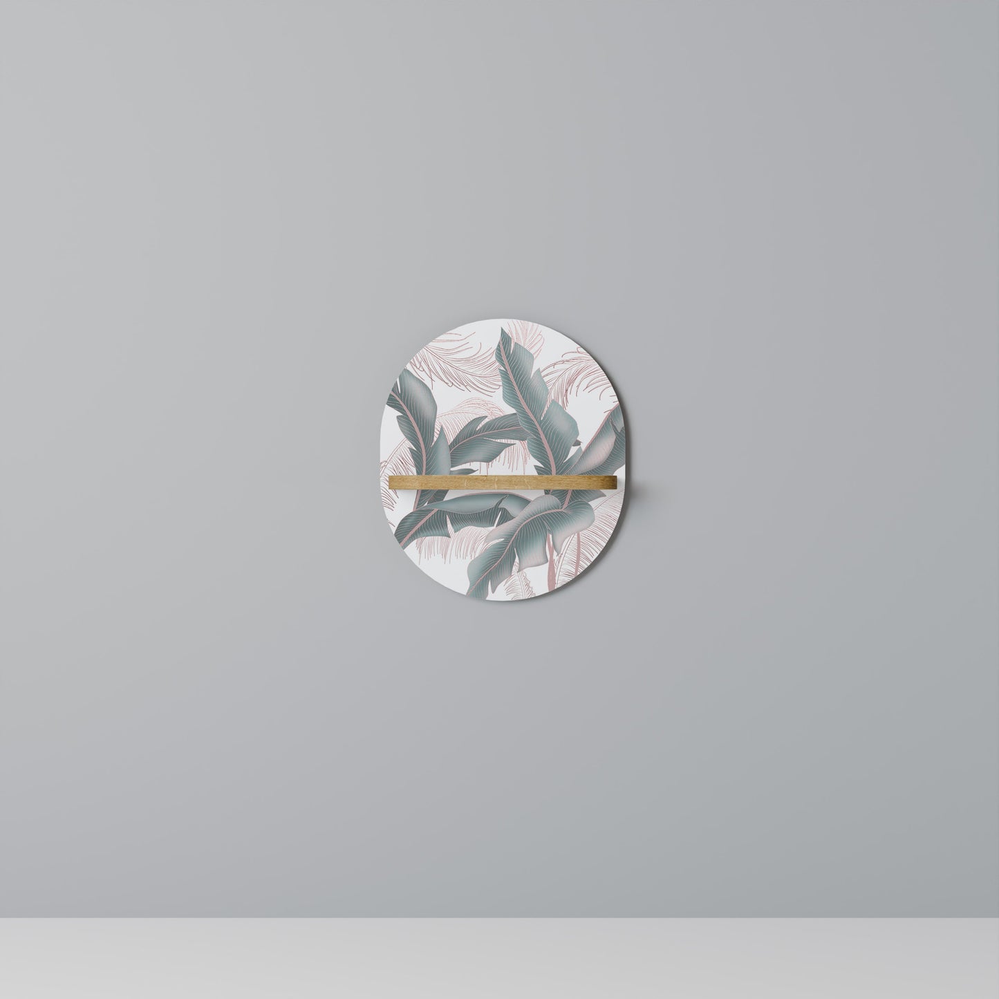 DELICATE BLISS Mensola Ovale Decorativa in Effetto Rovere