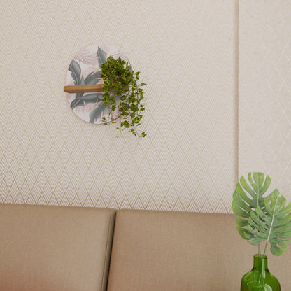 DELICATE BLISS Mensola Ovale Decorativa in Effetto Rovere