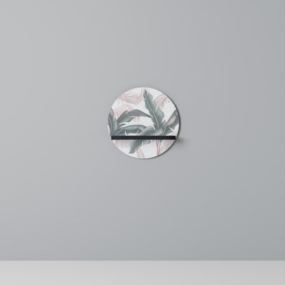 DELICATE BLISS Round Art Shelf In Black Finish