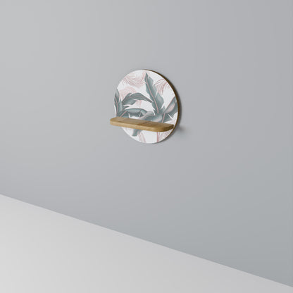 DELICATE BLISS Mensola Rotonda Decorativa in Effetto Rovere