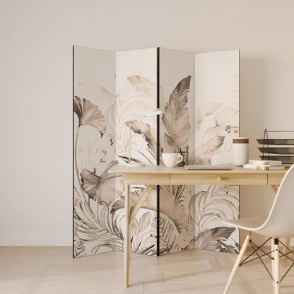 WILD TENDERNESS Decorative 4-Panel Room Divider