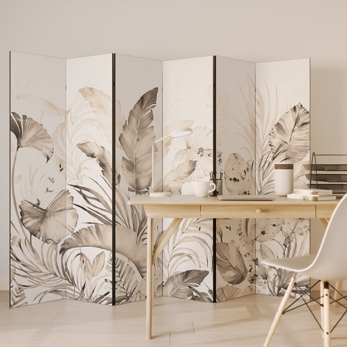 WILD TENDERNESS Decorative 6-Panel Room Divider