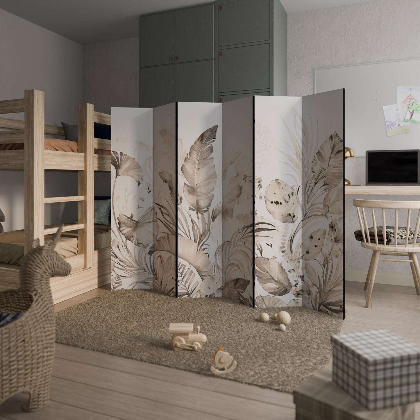 WILD TENDERNESS Decorative 6-Panel Room Divider