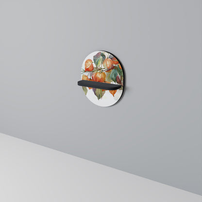 FLEETING DAYS Oval Art Shelf In Black Finish