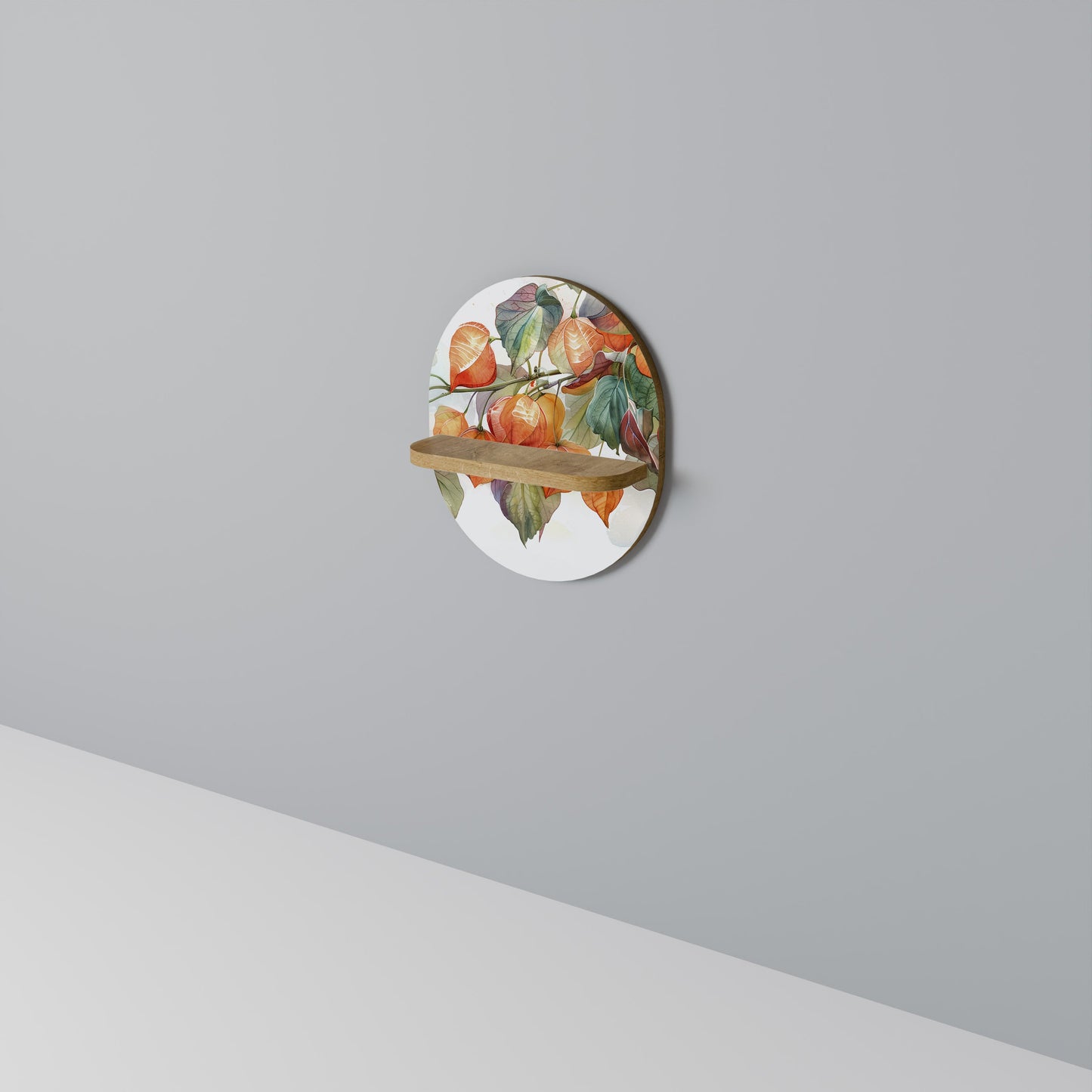 FLEETING DAYS Mensola Ovale Decorativa in Effetto Rovere