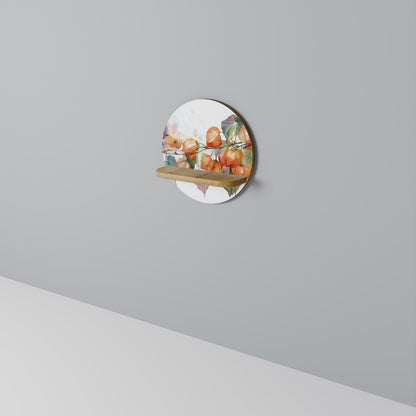 FLEETING DAYS Mensola Rotonda Decorativa in Effetto Rovere