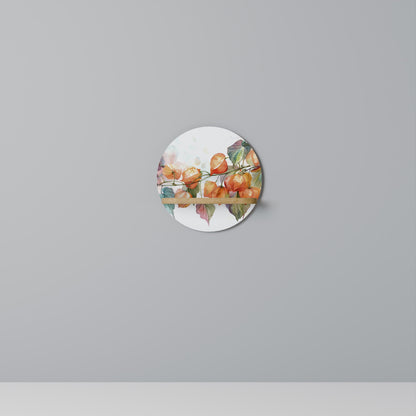 FLEETING DAYS Mensola Rotonda Decorativa in Effetto Rovere