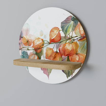 FLEETING DAYS Mensola Rotonda Decorativa in Effetto Rovere