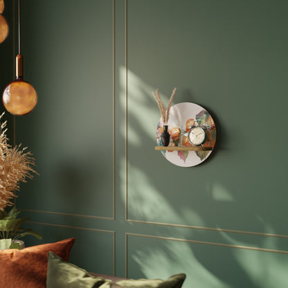 FLEETING DAYS Mensola Rotonda Decorativa in Effetto Rovere