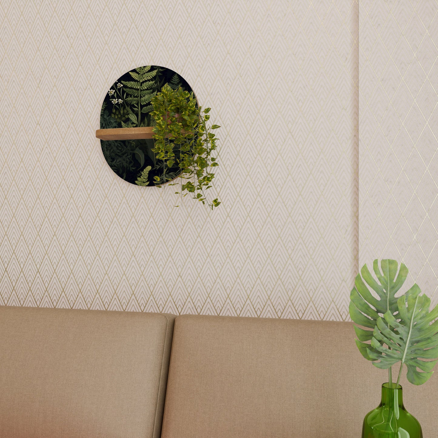 FOREST WONDERS Mensola Ovale Decorativa in Effetto Rovere