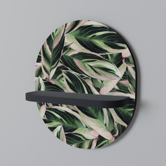 EERIE STROMANTHE Oval Art Shelf In Black Finish