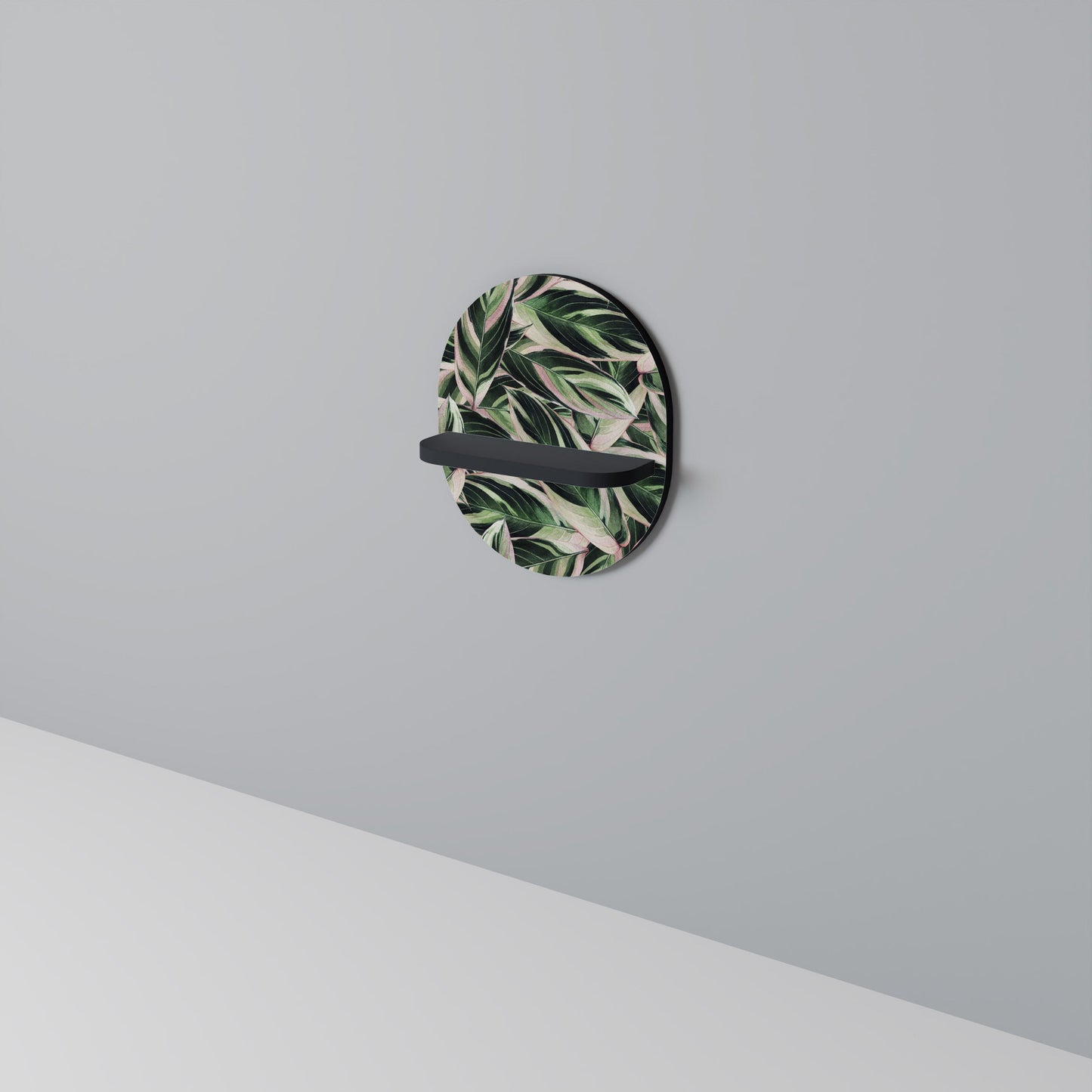 EERIE STROMANTHE Oval Art Shelf In Black Finish