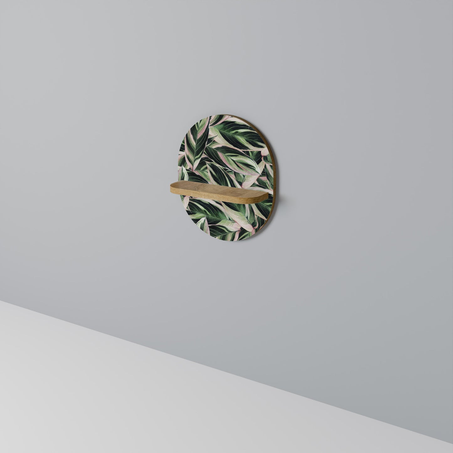 EERIE STROMANTHE Mensola Ovale Decorativa in Effetto Rovere