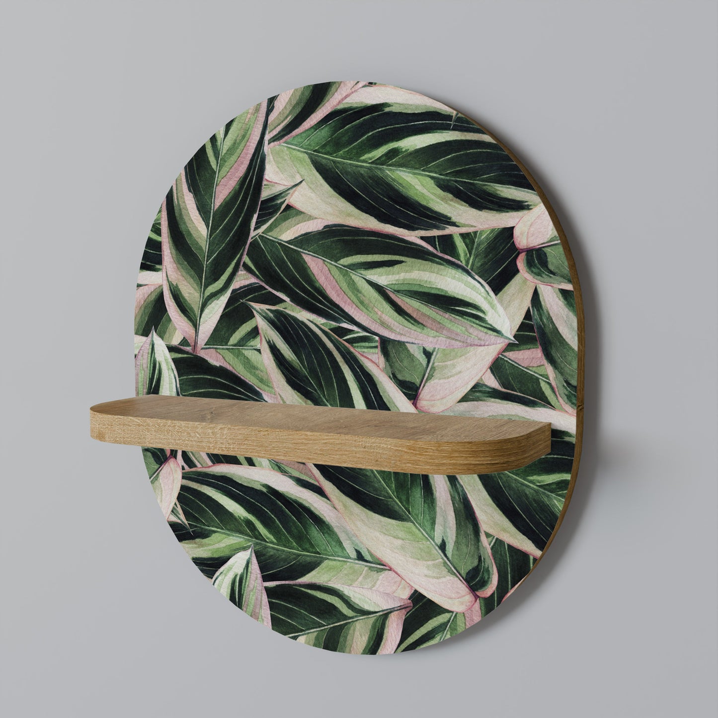 EERIE STROMANTHE Mensola Ovale Decorativa in Effetto Rovere